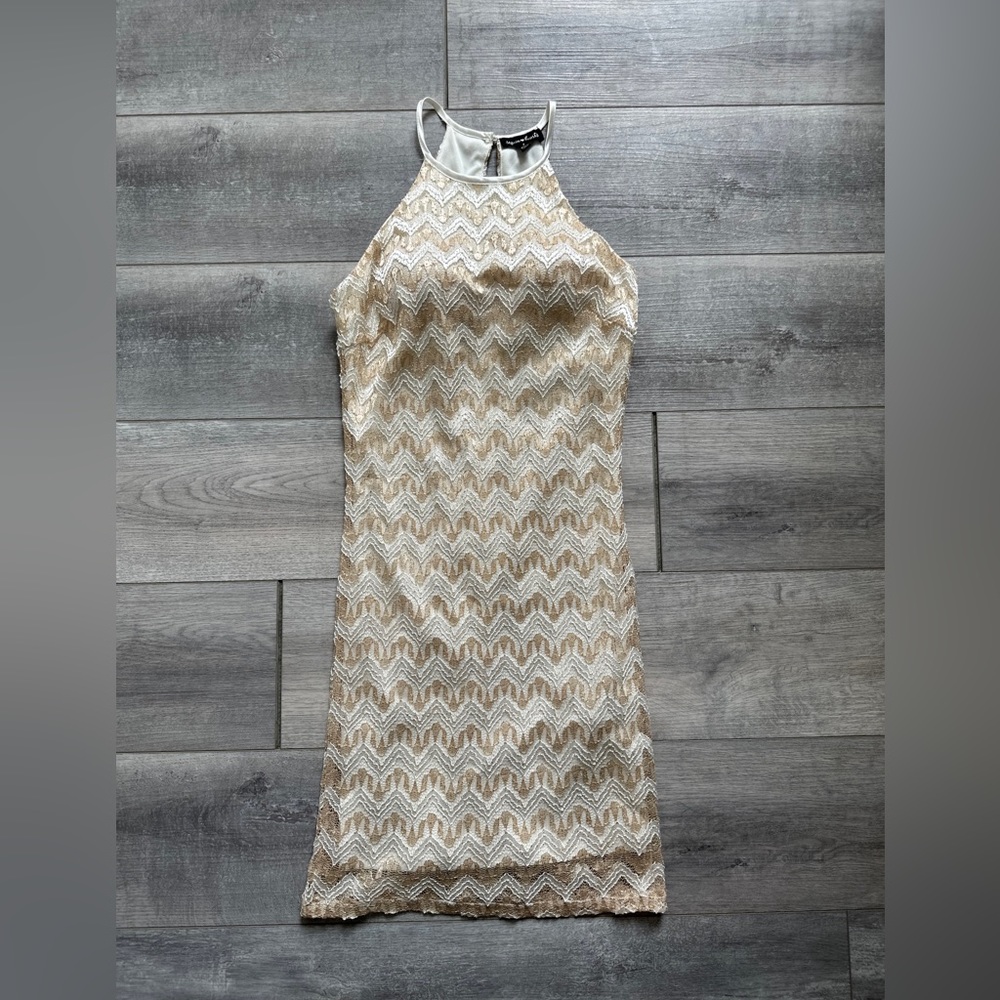 Body-con Sequence Dress With Bra Padding Juniors Size 7